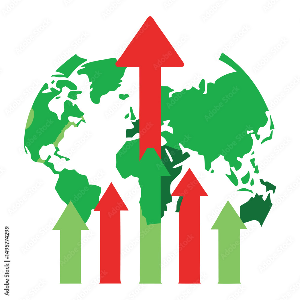 Poster abstract flat design illustration of data upload download process