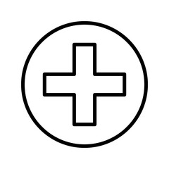 Plus icon set vector. Editable stroke, web template vector illustration on white background