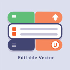 Fototapeta premium Abstract Colorful Illustration of Software Development Process with Coding Interface and Additional Elements