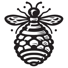 vector illustration of a beehive
