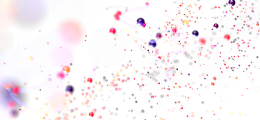 Floating colorful bubbles, abstract background, vibrant, energy, design element.