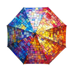 Contemporary Travel Beach Umbrella with a Vibrant D Isolated on Transparent Background