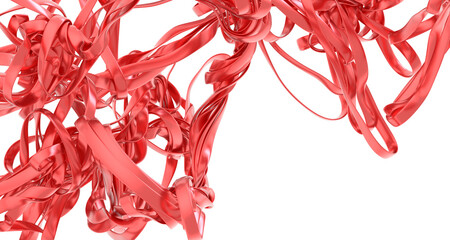 Download this stunning image of swirling red ribbons for your design projects. Perfect for backgrounds, textures, and more!
