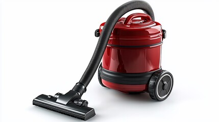 Fototapeta premium Red canister vacuum cleaner (1)