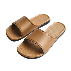 Sleek Slip On Sandals with an Ultra Minimalist Desi Isolated on Transparent Background