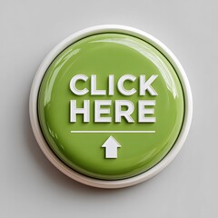 Shiny Green Call-To-Action Button with Arrow, Guiding User Engagement and Interaction with a Contemporary Design Aesthetic.