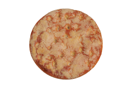 dolce di forma rotonda, fatto in casa con pane zuccherato, scontornato su sfondo trasparente