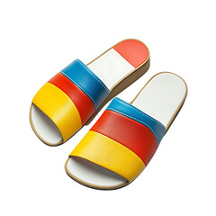 Trendy Slipon Sandals with a Streamlined Silhouette Isolated on Transparent Background