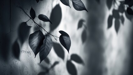 Monochrome Wallpaper with Concrete Wall Reflection