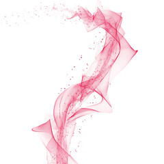 Artistic Arrow with Dynamic Motion in Soft Rose Col Isolated on Transparent Background