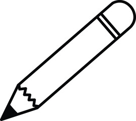 Pencil clip art design on plain white transparent isolated background for card, shirt, hoodie, sweatshirt, apparel, tag, mug, icon, poster or badge