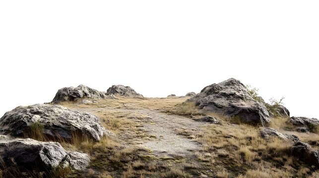 Rocky hilltop with sweeping views of the valley below
