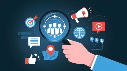 Fototapeta premium Targeted Audience Research and Marketing Strategy