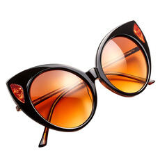 Bold Oversized Sunglasses with Soft Edges and Delic Isolated on Transparent Background