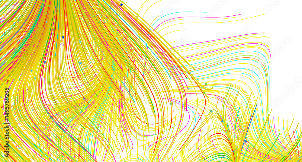 Aufkleber Vibrant, dynamic lines create an abstract art background. Perfect for modern designs.