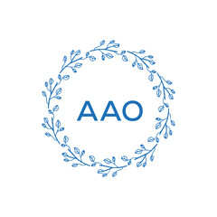 AAO Letter Initial Logo Design Template Vector Illustration