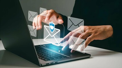 Secure Email Management on Laptop Computer