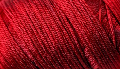 macro picture of red color thread texture abstract close up fabric background textile surface wallpaper template for banner website backdrop poster