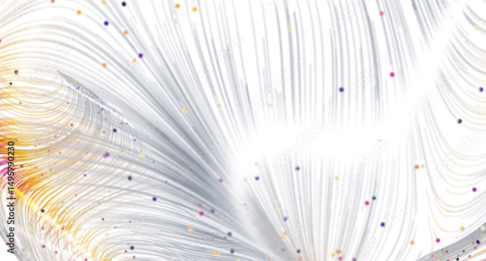 Aufkleber colorful abstract background with light trails and bright particles. perfect for tech, design, or fu