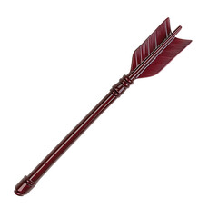 Bold Arrow with a Robust Form in Rich Burgundy Color Isolated on Transparent Background