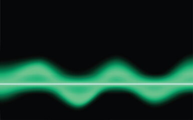 Abstract glowing ring on a dark gradient mesh background. Futuristic vector illustration with a neon-style straight shape