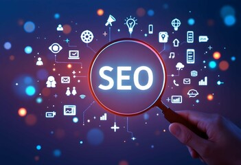 SEO Optimization Digital Marketing Strategy Concept