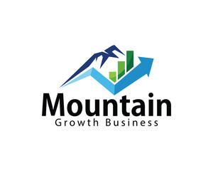 mountain financial logo creative design concept growth market business