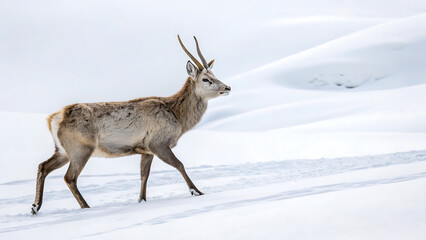 Obraz premium deer isolated on white background