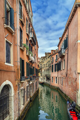 Cityscape with canal in Venice, Italy
