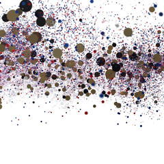 Vibrant confetti explosion, ideal for festive designs.