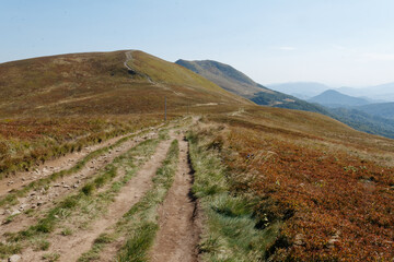 Szlaki w Bieszczadach latem