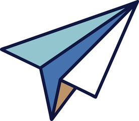 blue paper plane