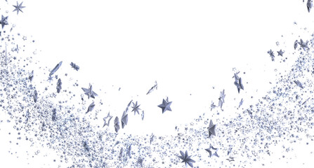 Glimmering silver stars on white, perfect for holidays, celebrations, or magical designs. Download now!