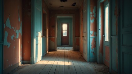 Obraz premium Forsaken hallway of a dwelling
