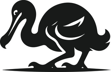 Dodo bird vector drawing animal silhouette © MostAklima