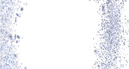 Obraz premium Sparkling silver stars border on white. Perfect for holidays, celebrations, and more!