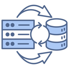 Automatic Backup Blue Icon