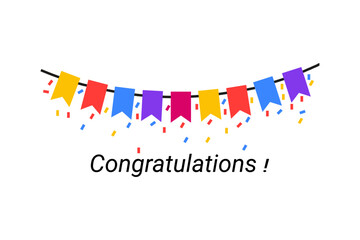 Obraz premium Celebration Banner with Congratulations Message