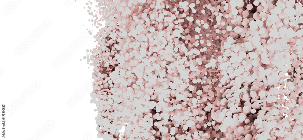 Poster beautiful abstract background with pink and white bubbles. perfect for websites, presentations, and 