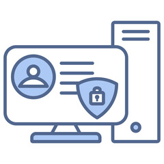 Data Protection Blue Icon