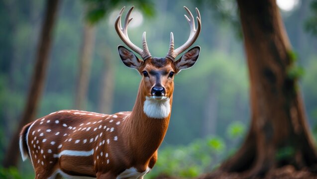Thamin, commonly referred to as Eld's deer or Burmese brow-antlered deer.