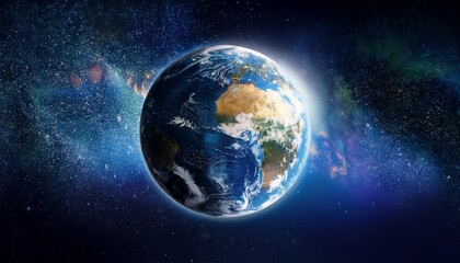 Fototapeta premium realistic planet earth in space