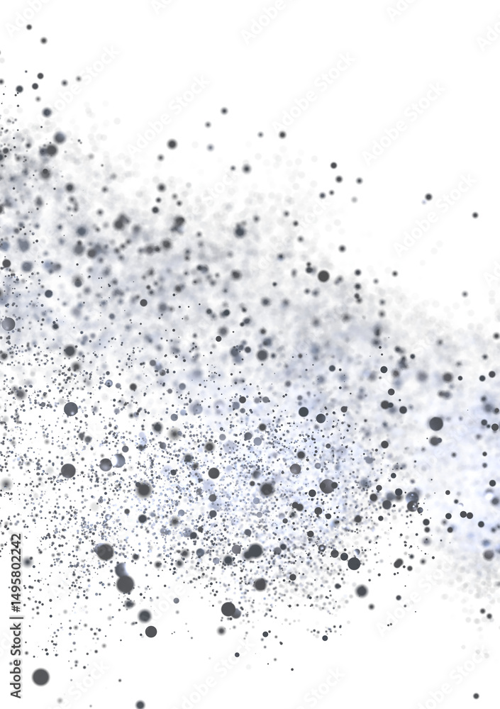 Poster grey particles on white background. perfect for design and tech concepts.