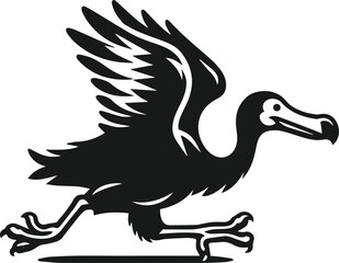 Dodo bird vector drawing animal silhouette