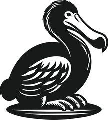 Dodo bird vector drawing animal silhouette © MostAklima