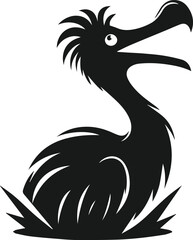 Dodo bird vector drawing animal silhouette © MostAklima
