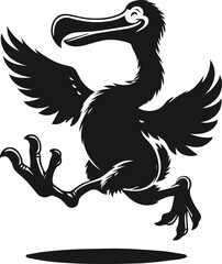 Dodo bird vector drawing animal silhouette © MostAklima