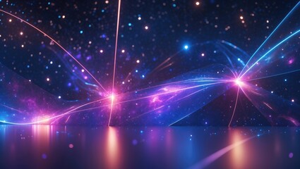 Fototapeta premium A cosmic-themed digital wallpaper with laser lights would be visually appealing.