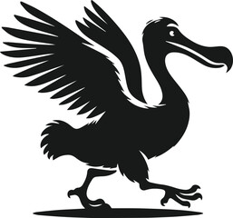 Dodo bird vector drawing animal silhouette © MostAklima