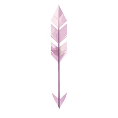 Contemporary Arrow with Clean Geometry in Icy Laven Isolated on Transparent Background